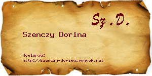 Szenczy Dorina névjegykártya